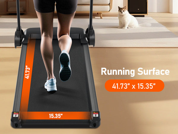 Folding Treadmills for Home Small, 3.0HP Portable Treadmill with 8% Incline,10MPH Walking Pad with Incline, 300 LBS Walking Pad Treadmills with Bluetooth, Heart Rate Sensors,Charge Station