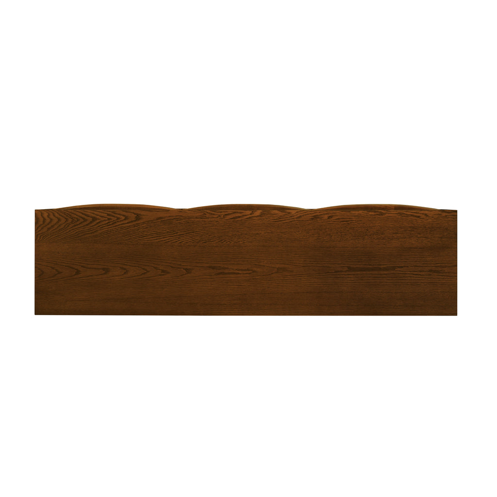 63' Mid-Century Modern TV Stand for TVs up to 75', Thick Sturdy Farmhouse Entertainment Cabinet, Media Console for Living Room, Louver Design & Solid Wood Drawers & Outlet Holes, Walnut