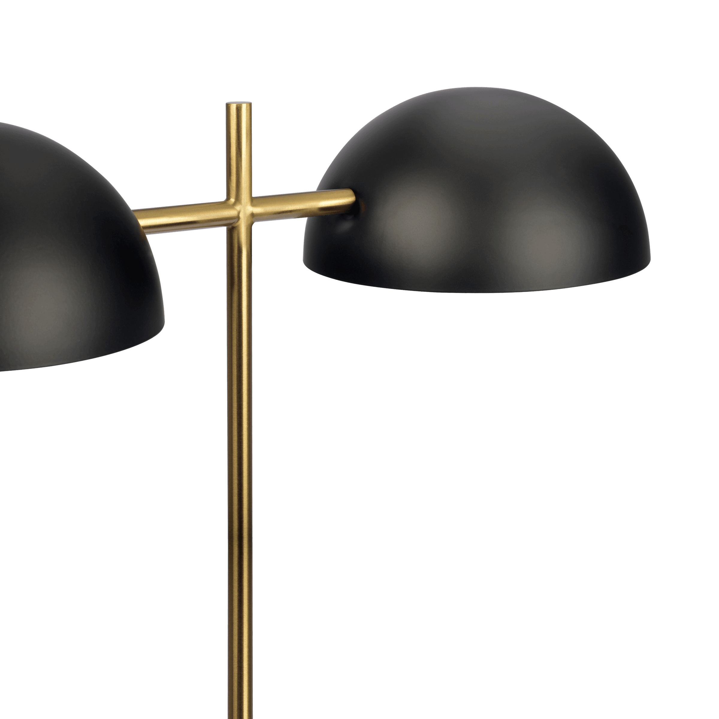 Nova Hydro Black Table Lamp with On/Off Switch Double Lamp with Faux Marble Base