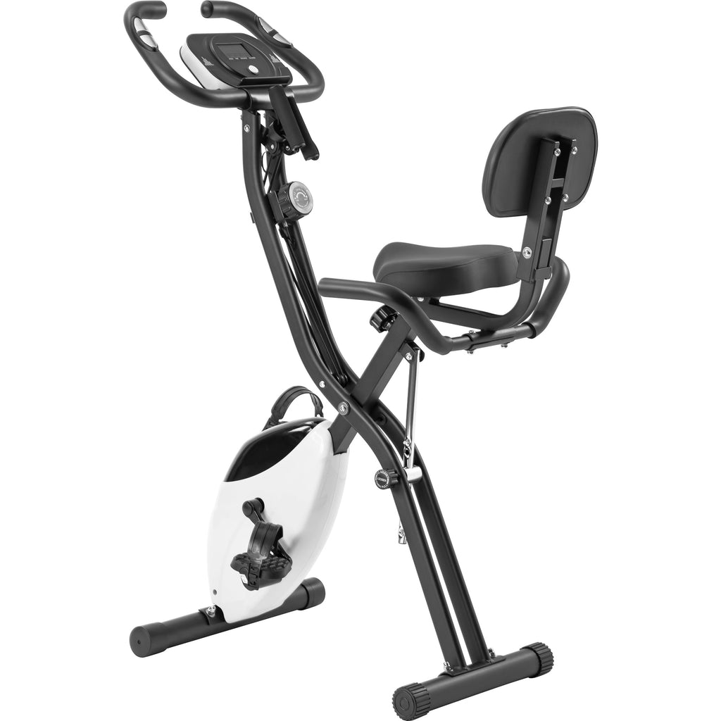 Exercise Bike,Workout Bikes for Home,Folding Stationary Bikes for Home with 16-Level Magnetic Resistance, 300LBS Capacity X-Bike Indoor Exercise Equipment with Heart Rate Sensor & LCD Monitor