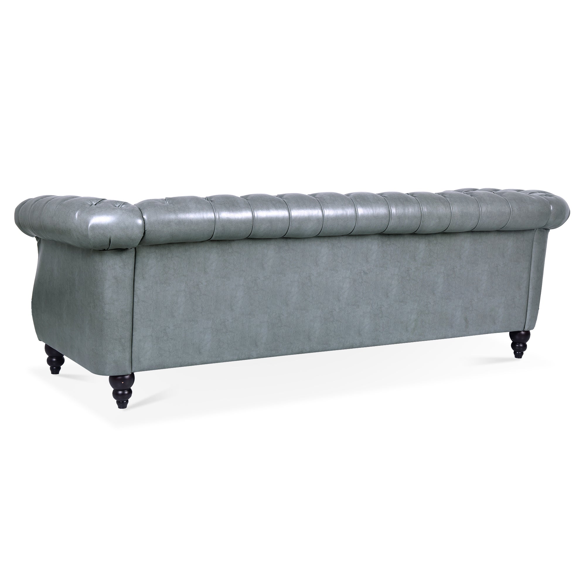 84.65' Rolled Arm Chesterfield 3 Seater Sofa.