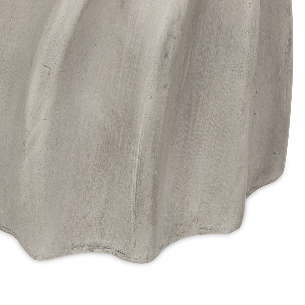 Modern CANIS Side Table Outdoor Use Grey Magnesium Oxide 14 x 14 x 18.5 inches