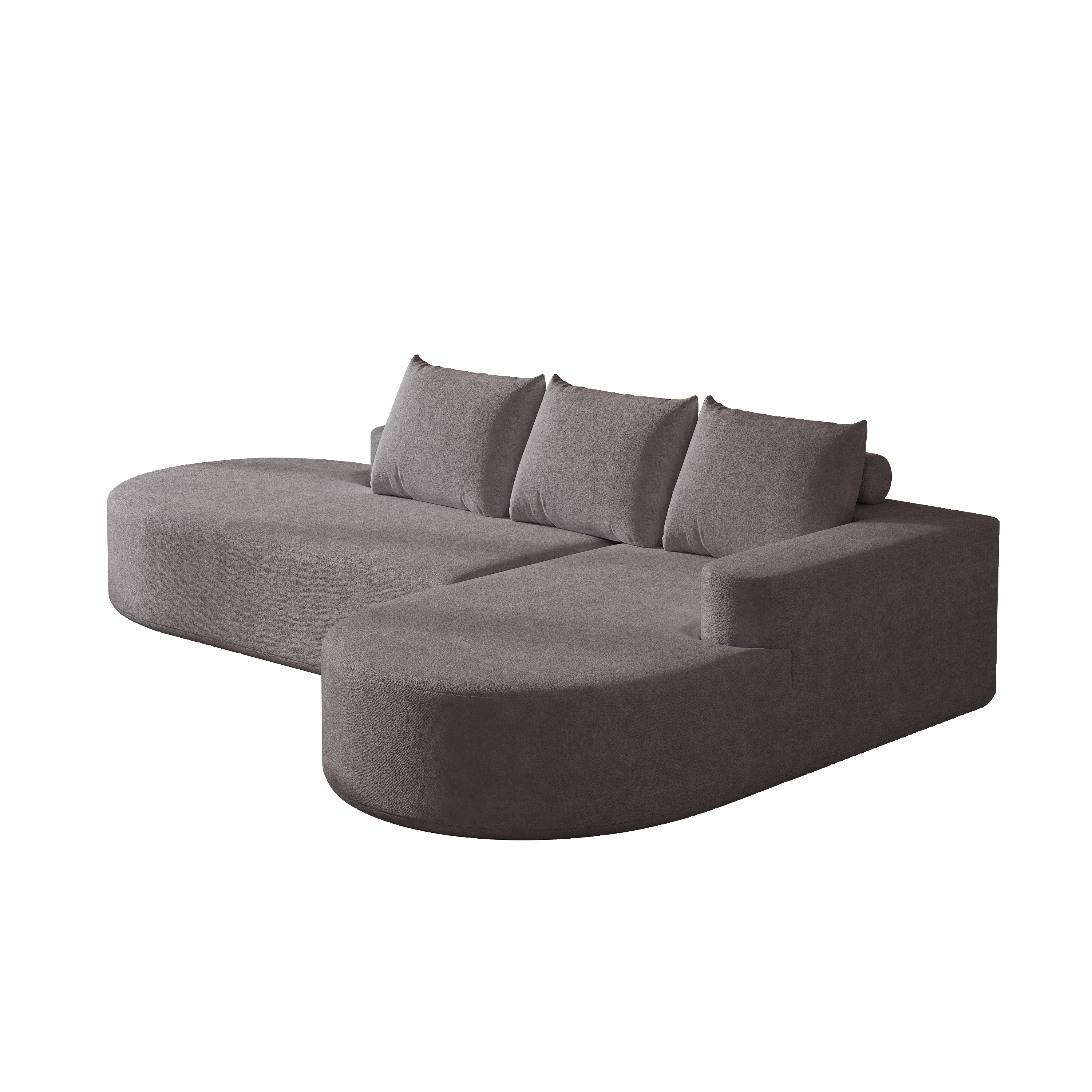 Modern Curved sofa ,Chenille Upholstered Sectional Sofa Couch Set,Modular 108.5' L Shaped Sectional Living Room Sofa Set With 3 Pillows,Free Combination Sofa Couch for Living Room,Bedroom