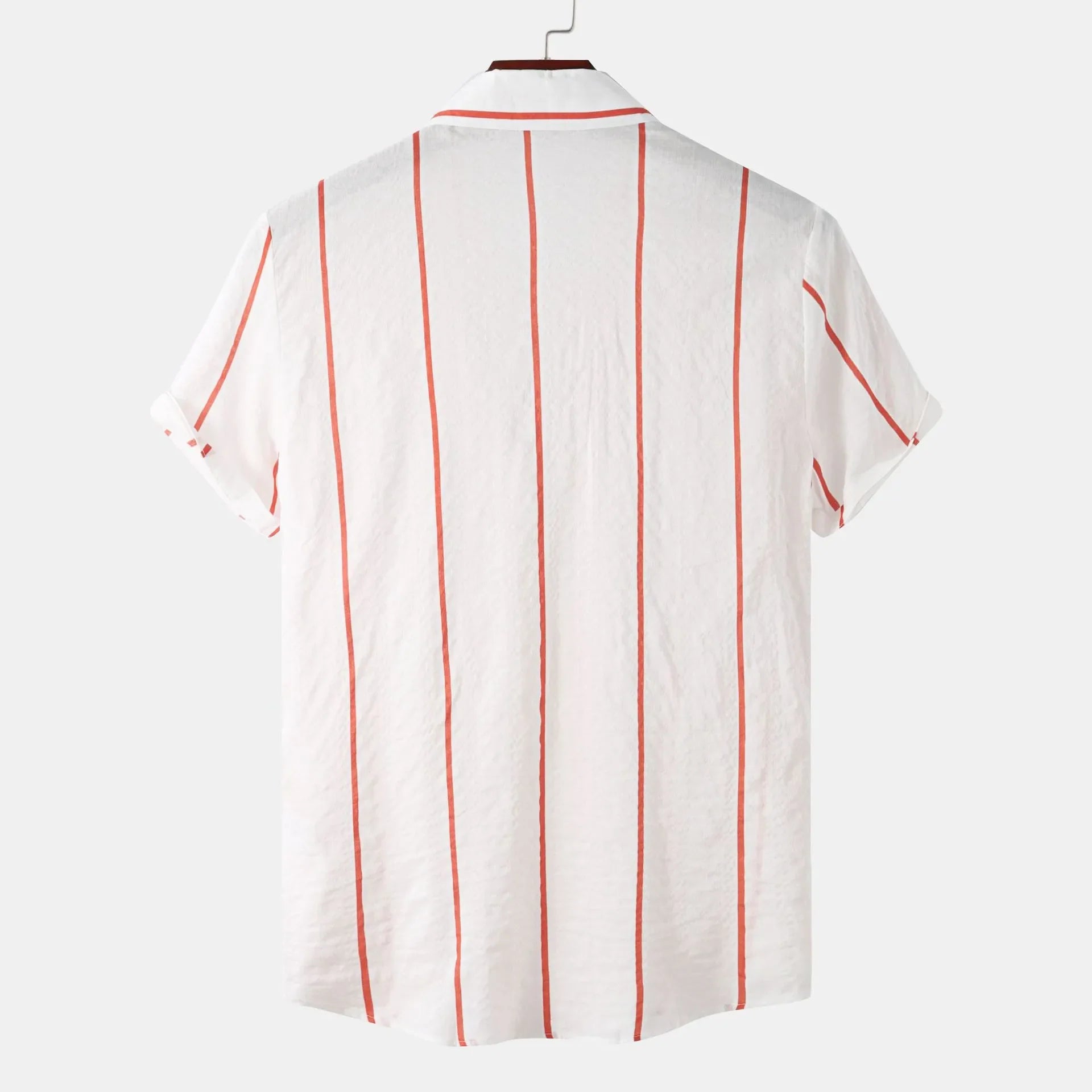 Casual Striped Short Sleeve Button Down Shirt