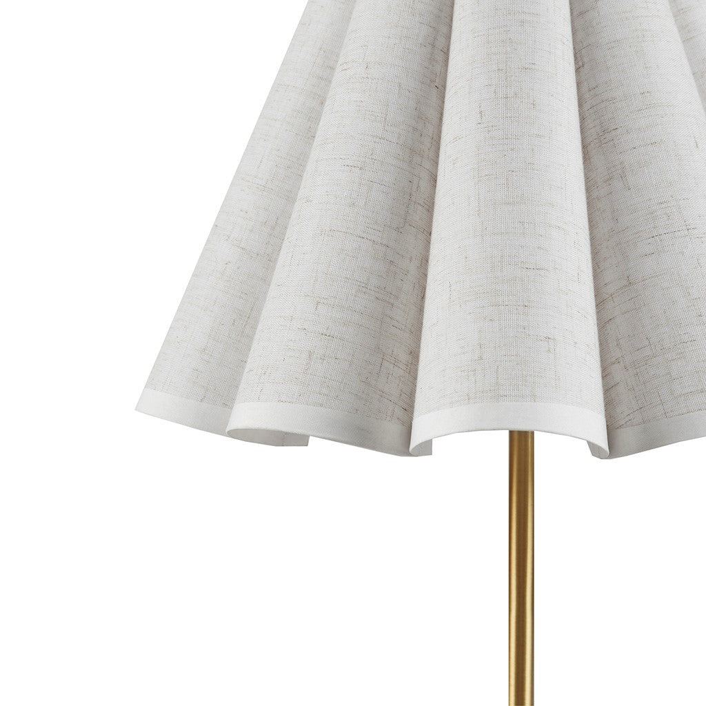 Tap-Control and Dimmable Accent Table Lamp with Power Outlet Gold See below