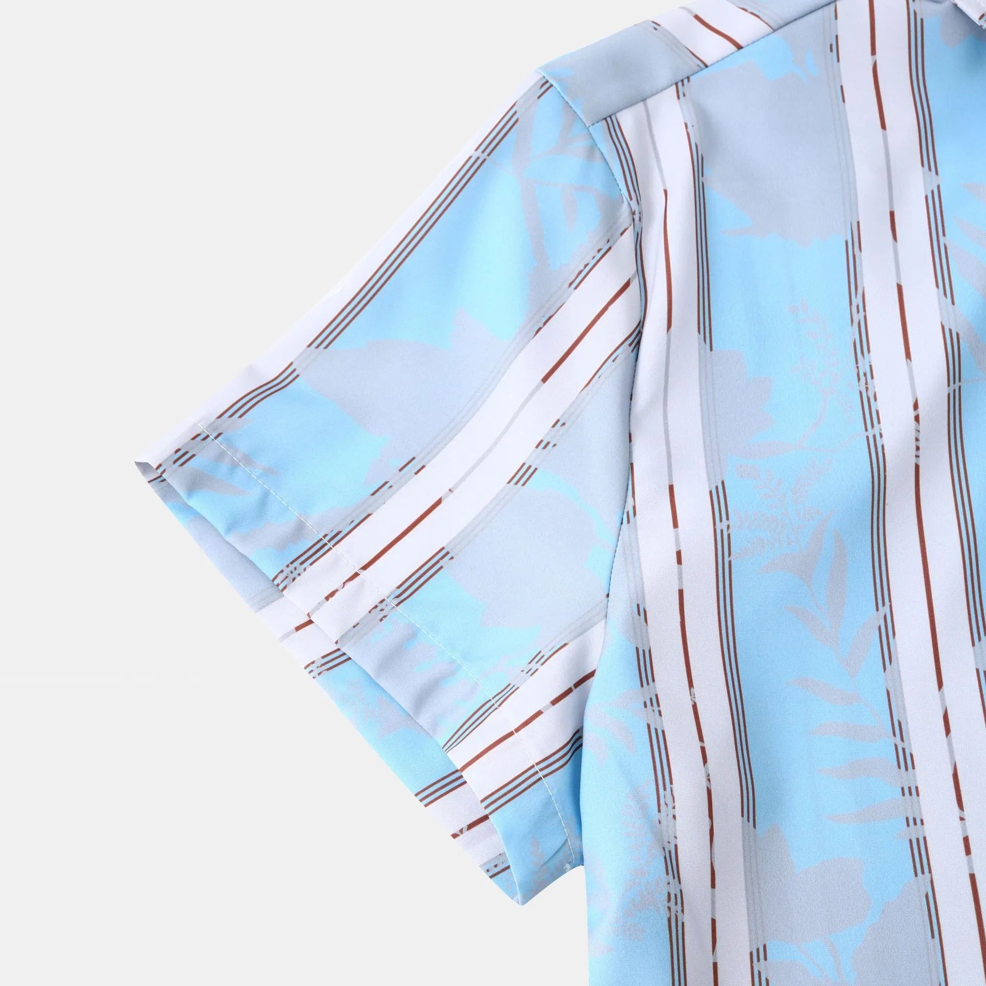 Casual Striped Short Sleeve Button-Up Shirt