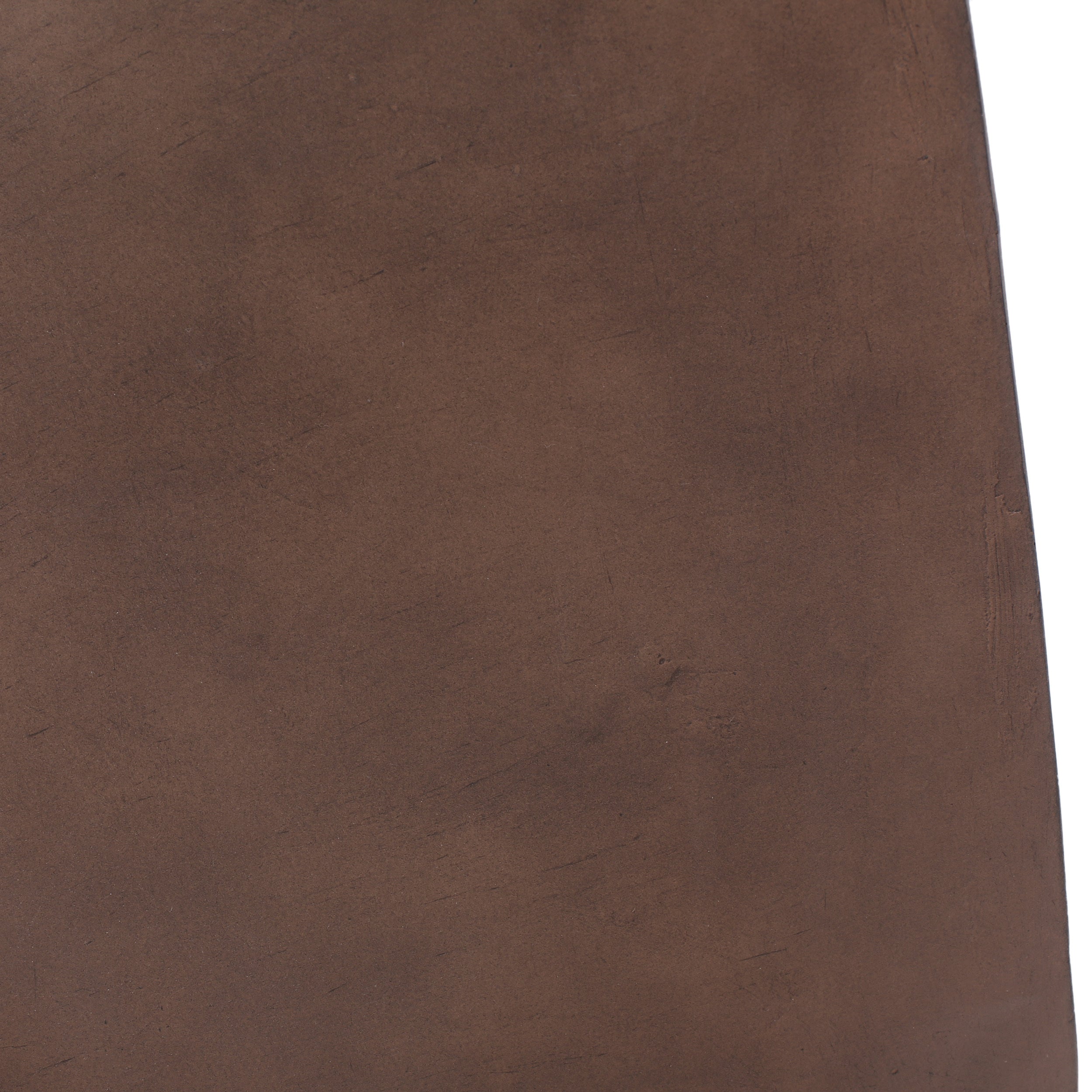 Modern Outdoor Lightweight Concrete Side Table with Abstract Design in Brown Magnesium Oxide, 21 x 21 x 18 Inches