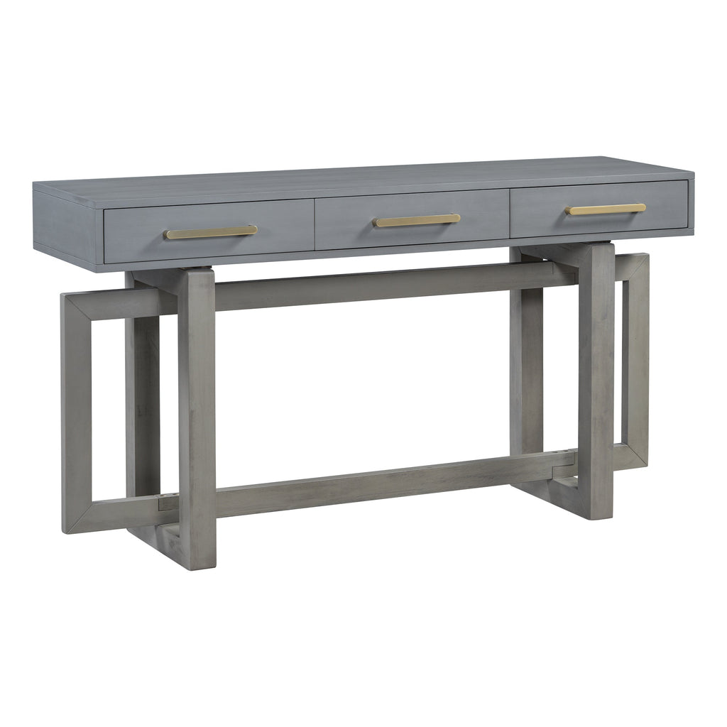 U_STYLE Elegant Console Table with Three Drawers, Extra Long Entryway Table for Entryway, Hallway, Living Room, Foyer, Corridor