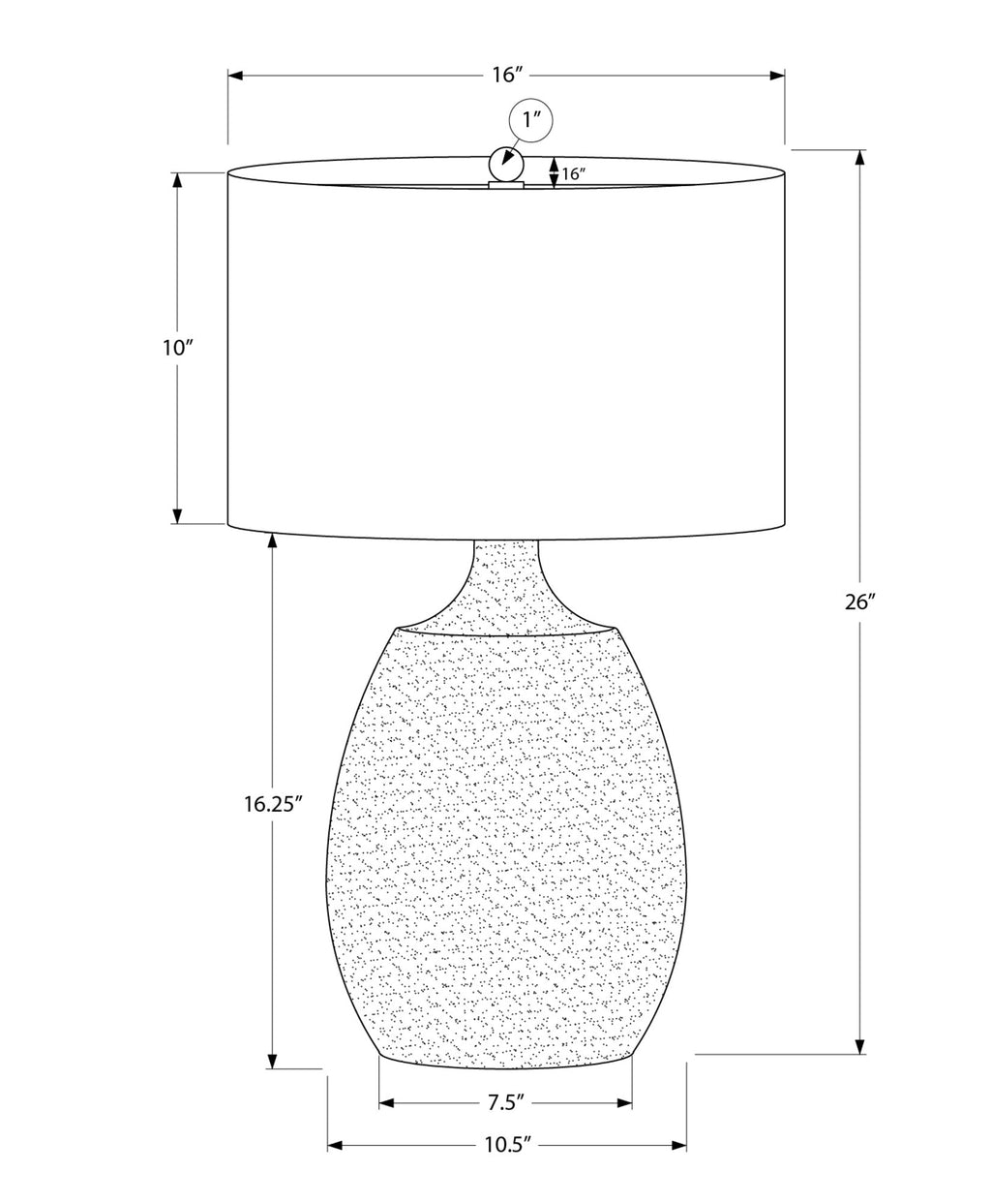 Lighting, 26'h, Table Lamp, Ivory / Cream Shade, Cream Resin, Contemporary