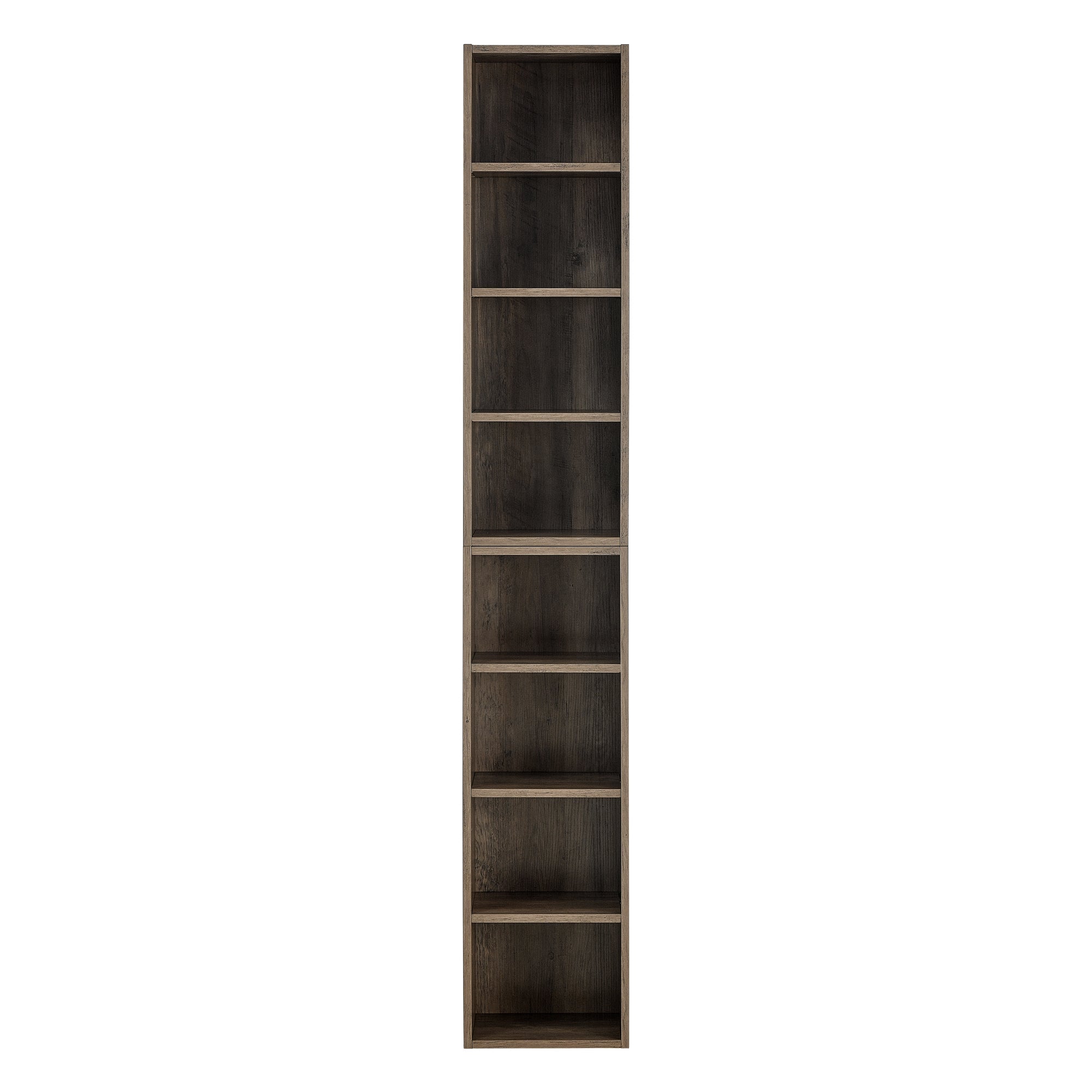 8-Tier Media Tower Rack, CD DVD Slim Storage Cabinet with Adjustable Shelves, Tall Narrow Bookcase Display Bookshelf for Home Office,Multi-functional double-decker bookcase