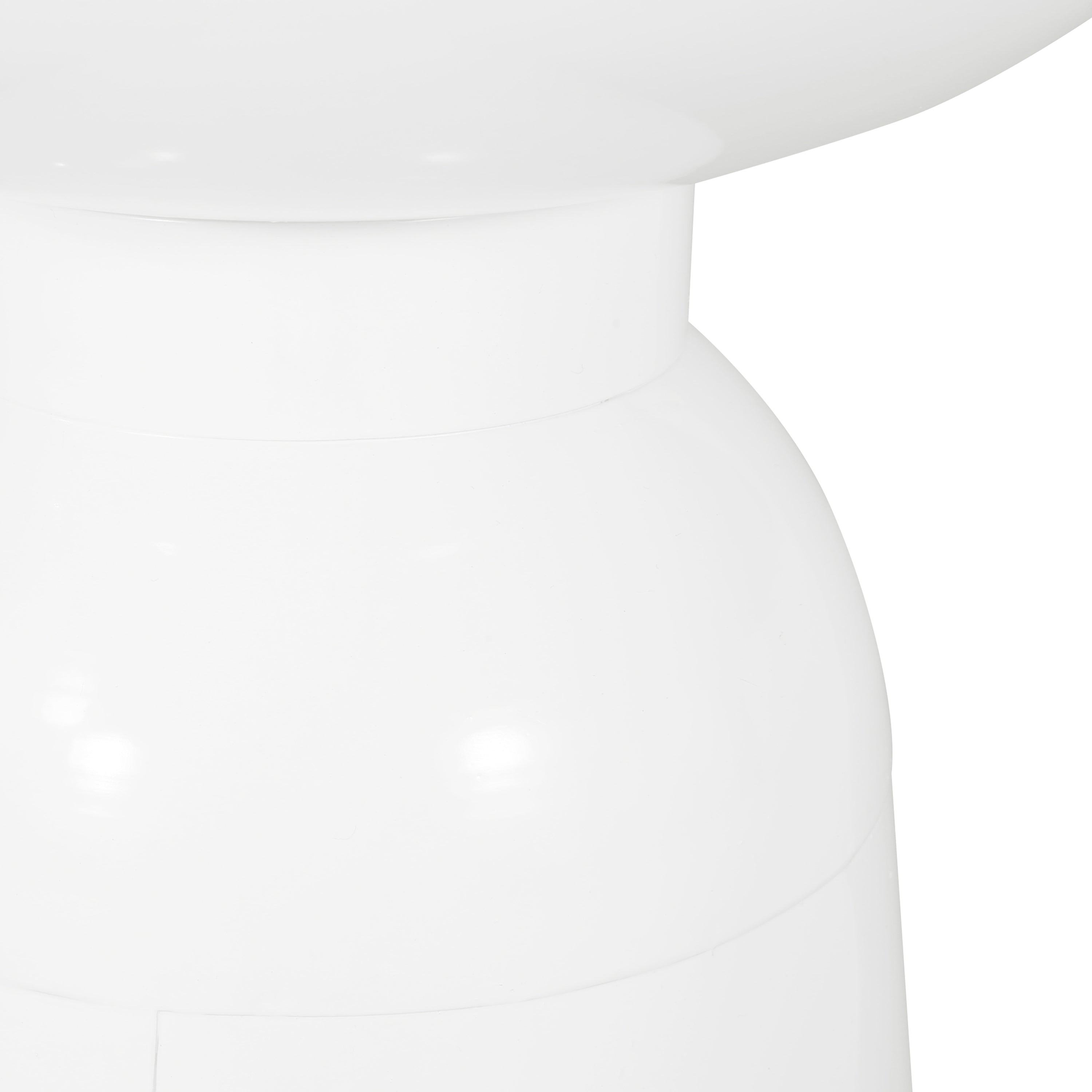 Modern Outdoor Metal End Table with Pedestal Design in White, Iron, 15 x 15 x 20.75 Inches