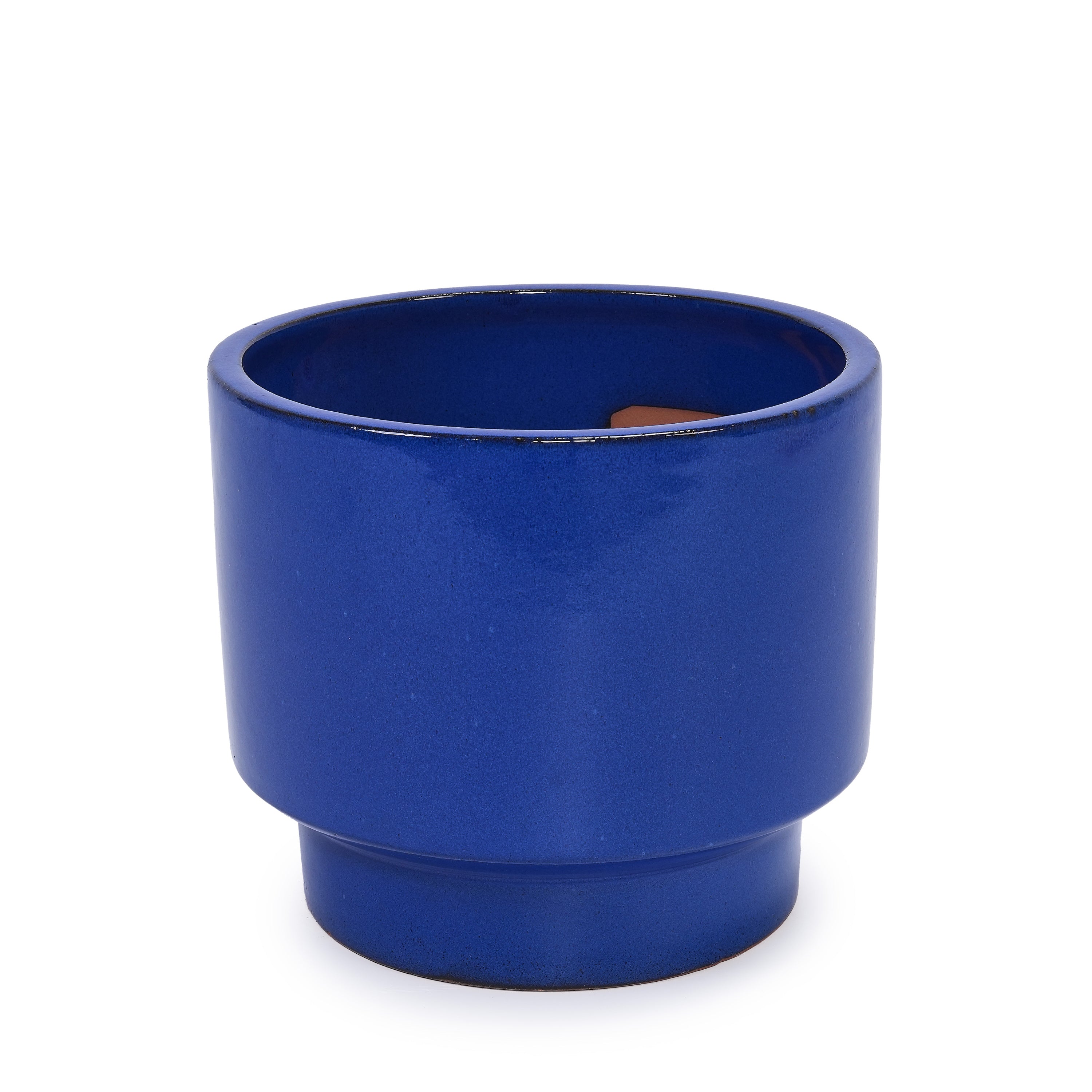 3 Pieces Ceramic Flowerpot, Modern Planter for Patio, Garden or Windowsills - Antique Blue Green