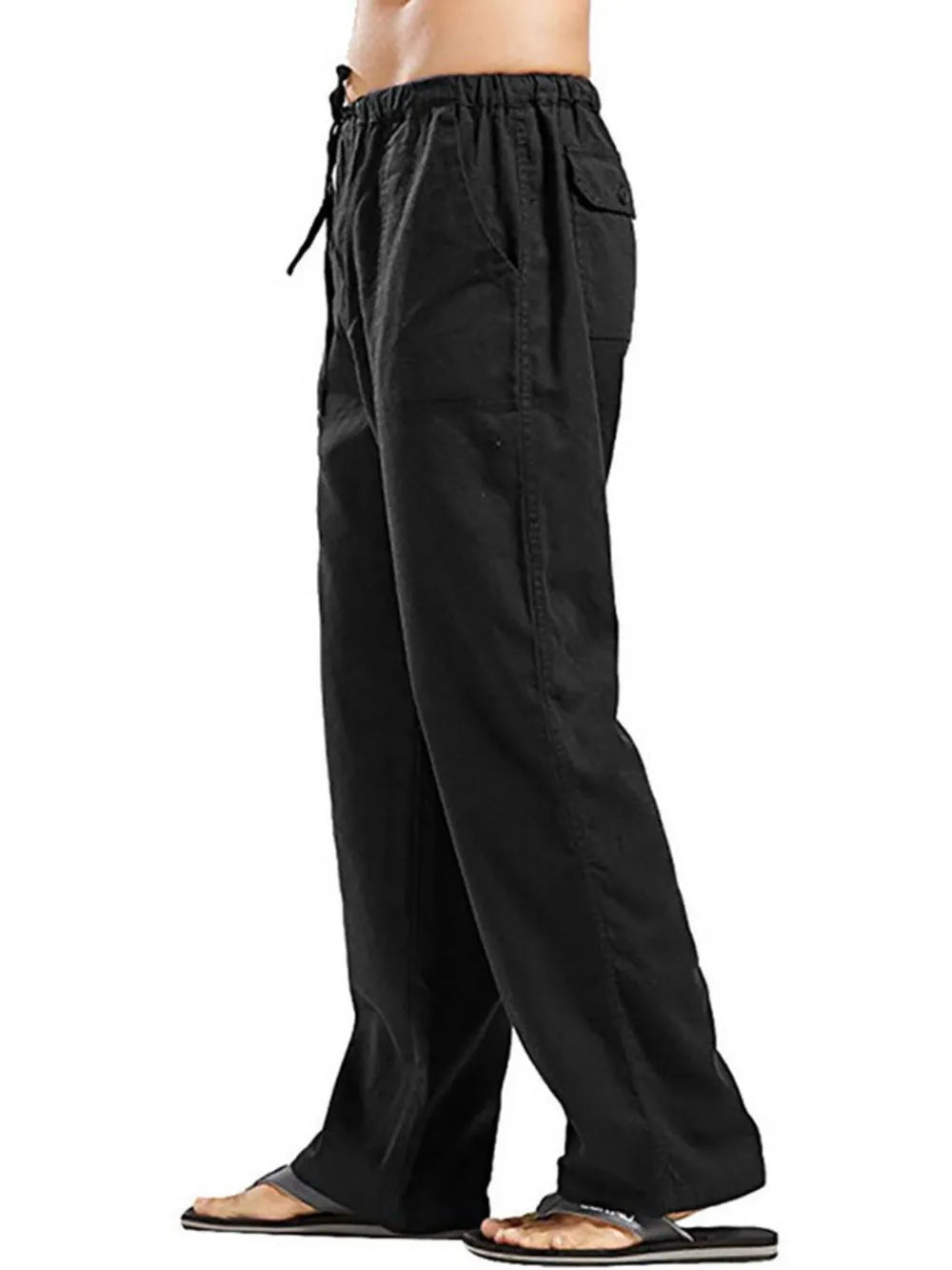 Drawstring Pants with Pockets Plus Size