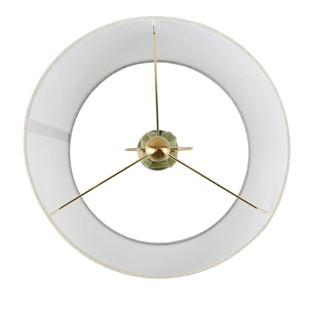 Faceted Green Glass Table Lamp Green See below