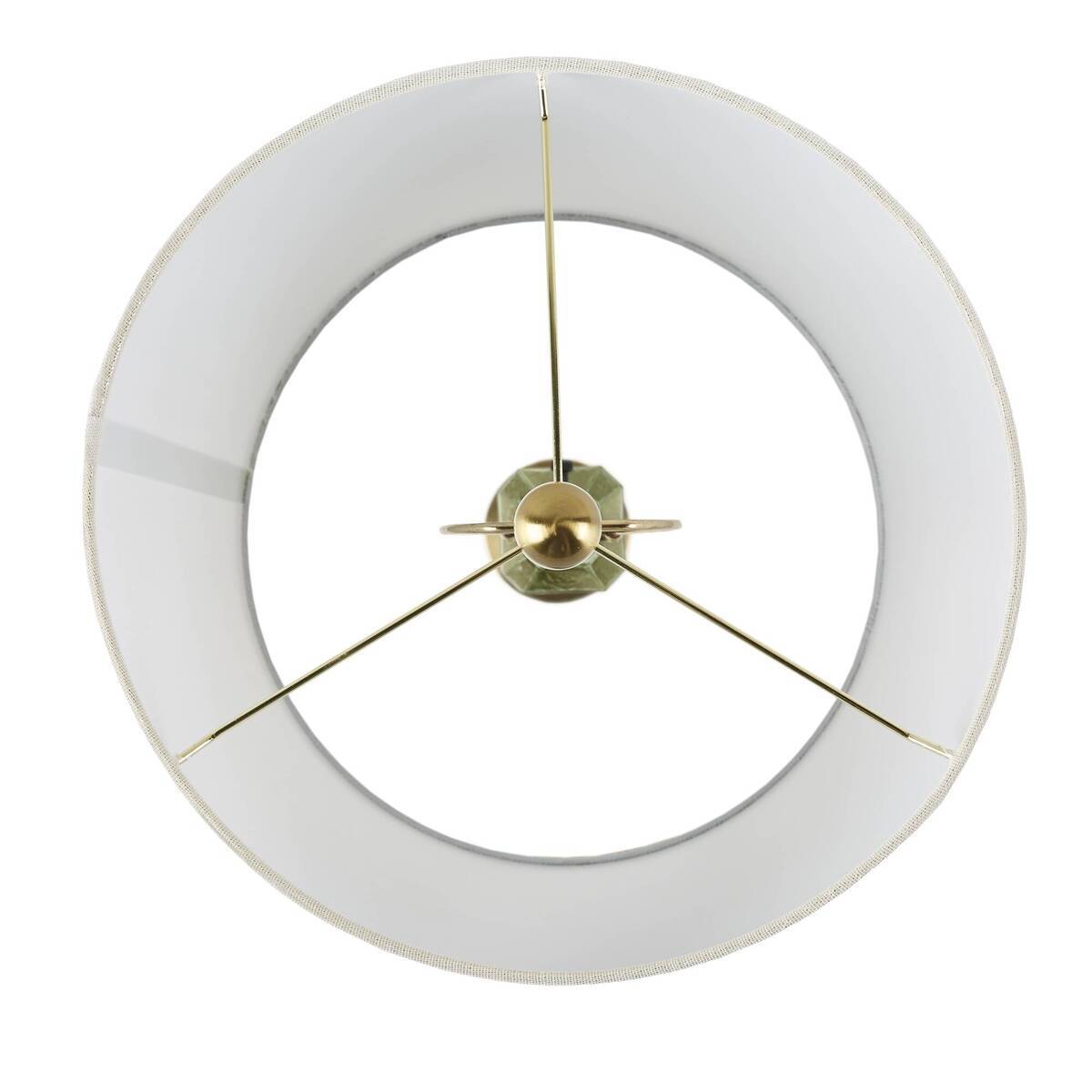 Faceted Green Glass Table Lamp Green See below