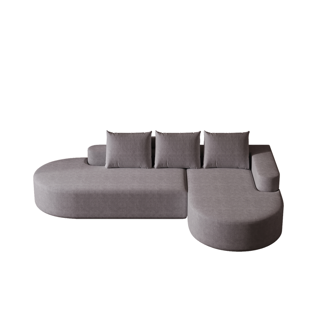 Modern Curved sofa ,Chenille Upholstered Sectional Sofa Couch Set,Modular 108.5' L Shaped Sectional Living Room Sofa Set With 3 Pillows,Free Combination Sofa Couch for Living Room,Bedroom