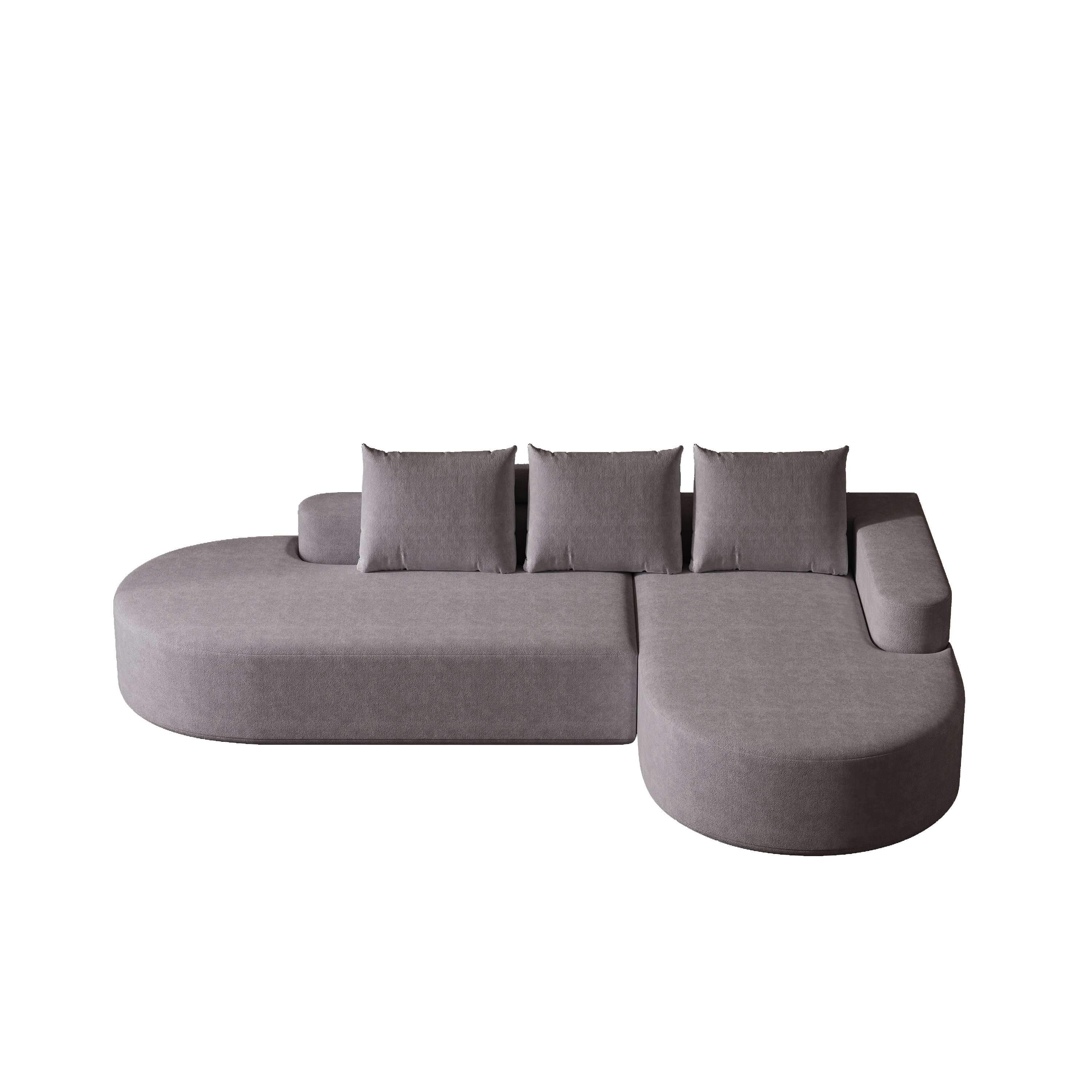 Modern Curved sofa ,Chenille Upholstered Sectional Sofa Couch Set,Modular 108.5' L Shaped Sectional Living Room Sofa Set With 3 Pillows,Free Combination Sofa Couch for Living Room,Bedroom