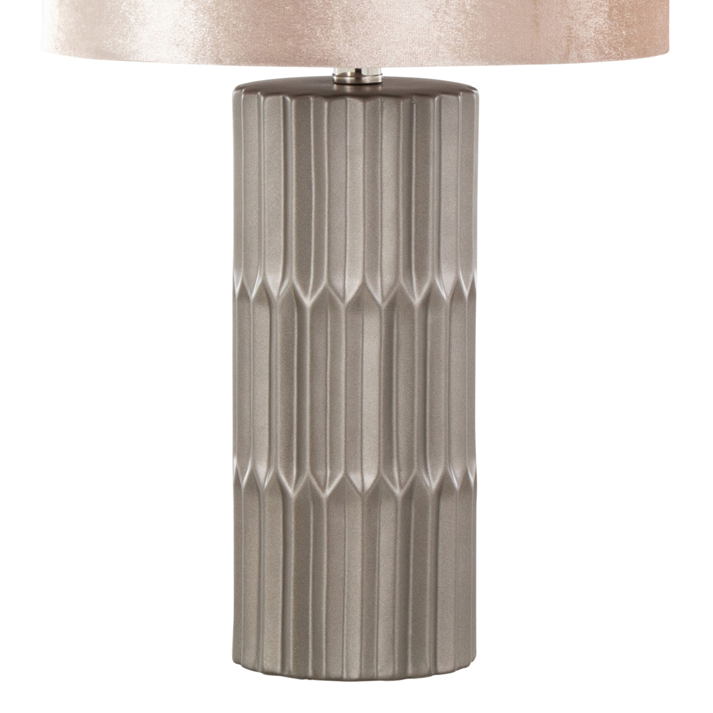 Tania 22' Contemporary Ceramic Table Lamp in Brown and Metallic Brown Ceramic with Champagne Shade by LumiSource