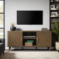 Modern 60 Inch TV Stand for TVs up to 65 inches, Classic Walnut Finish