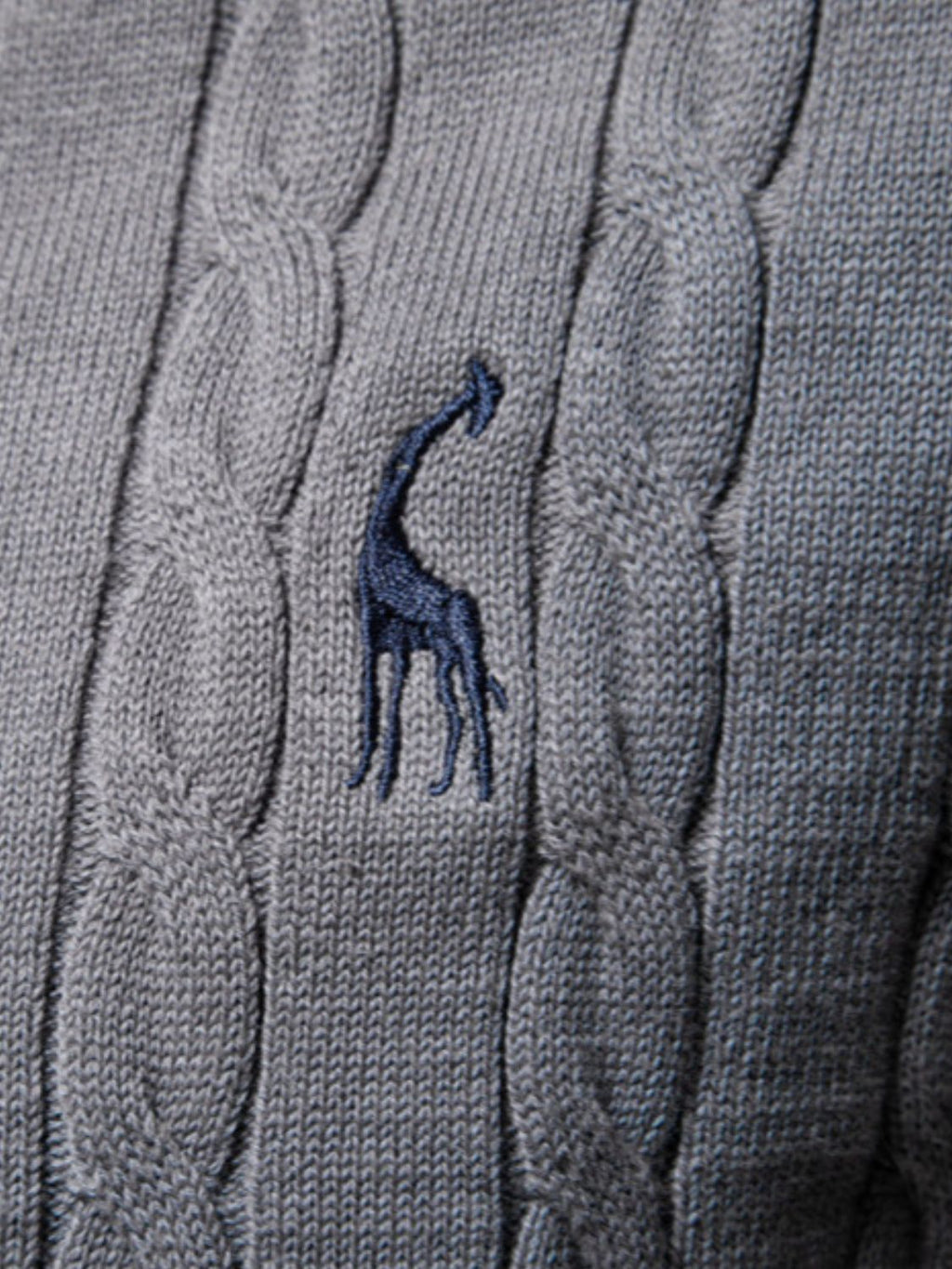Cable-Knit Round Neck Long Sleeve Sweater