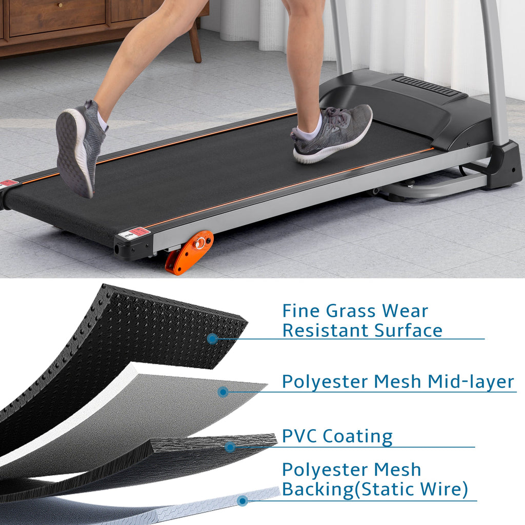 Treadmills for Home,Foldable Treadmill with Incline, 300LBS Capacity Motorized Treadmills for Running Walking Exercise,2.5HP Quiet Treadmill Machine for Home with Heart Rate Sensors & Speaker