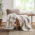 Faux Mohair to Sherpa Throw