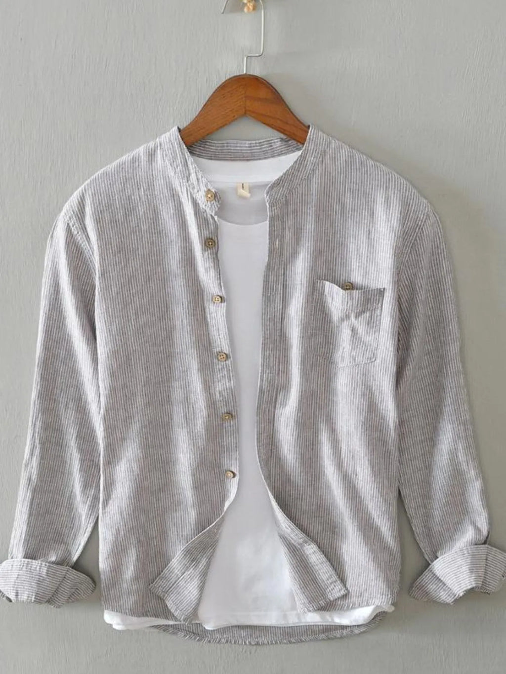 Button Up Long Sleeve Shirt Plus Size