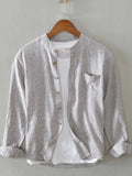 Button Up Long Sleeve Shirt Plus Size