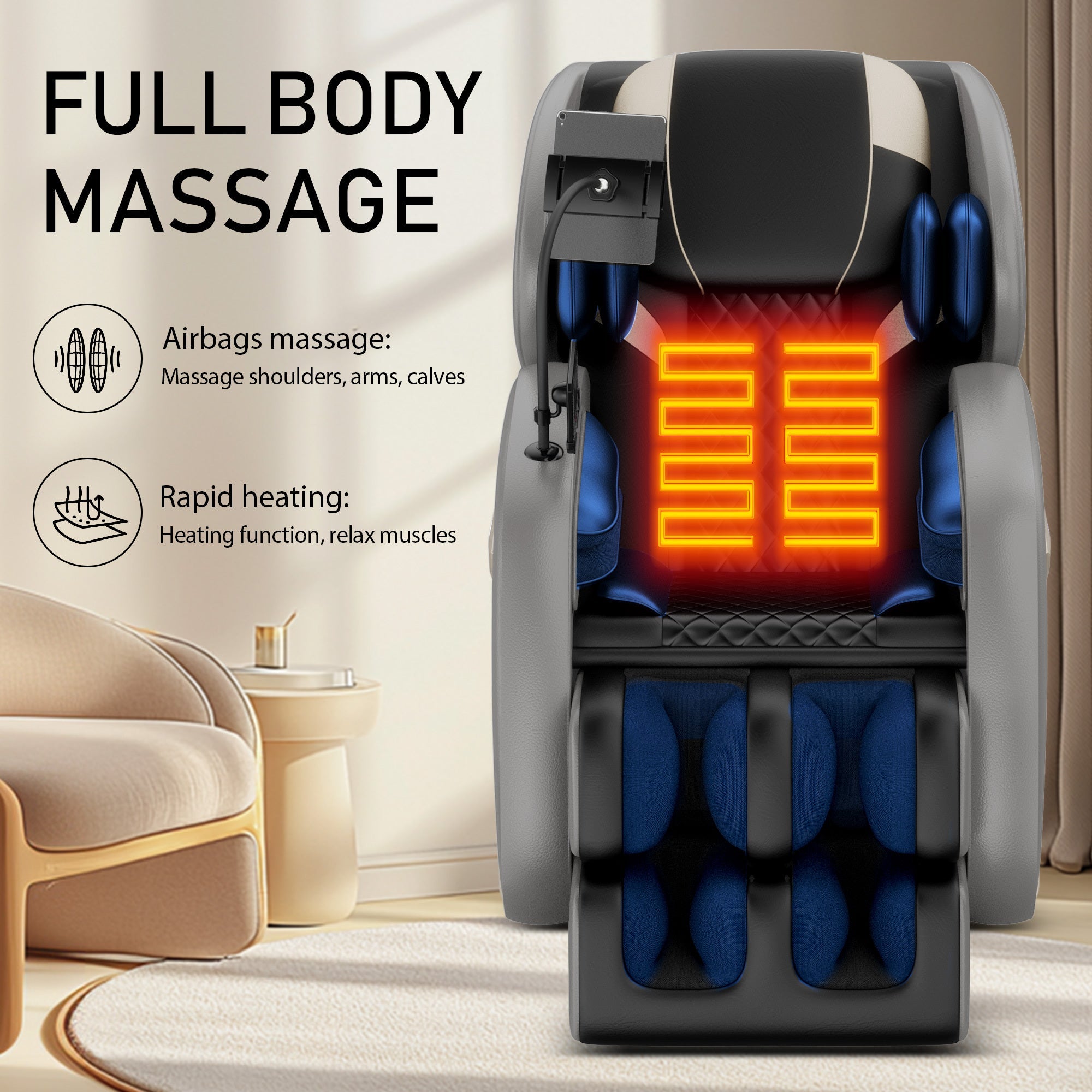 Massage Chair Recliner with Zero Gravity with Full Body Air Pressure