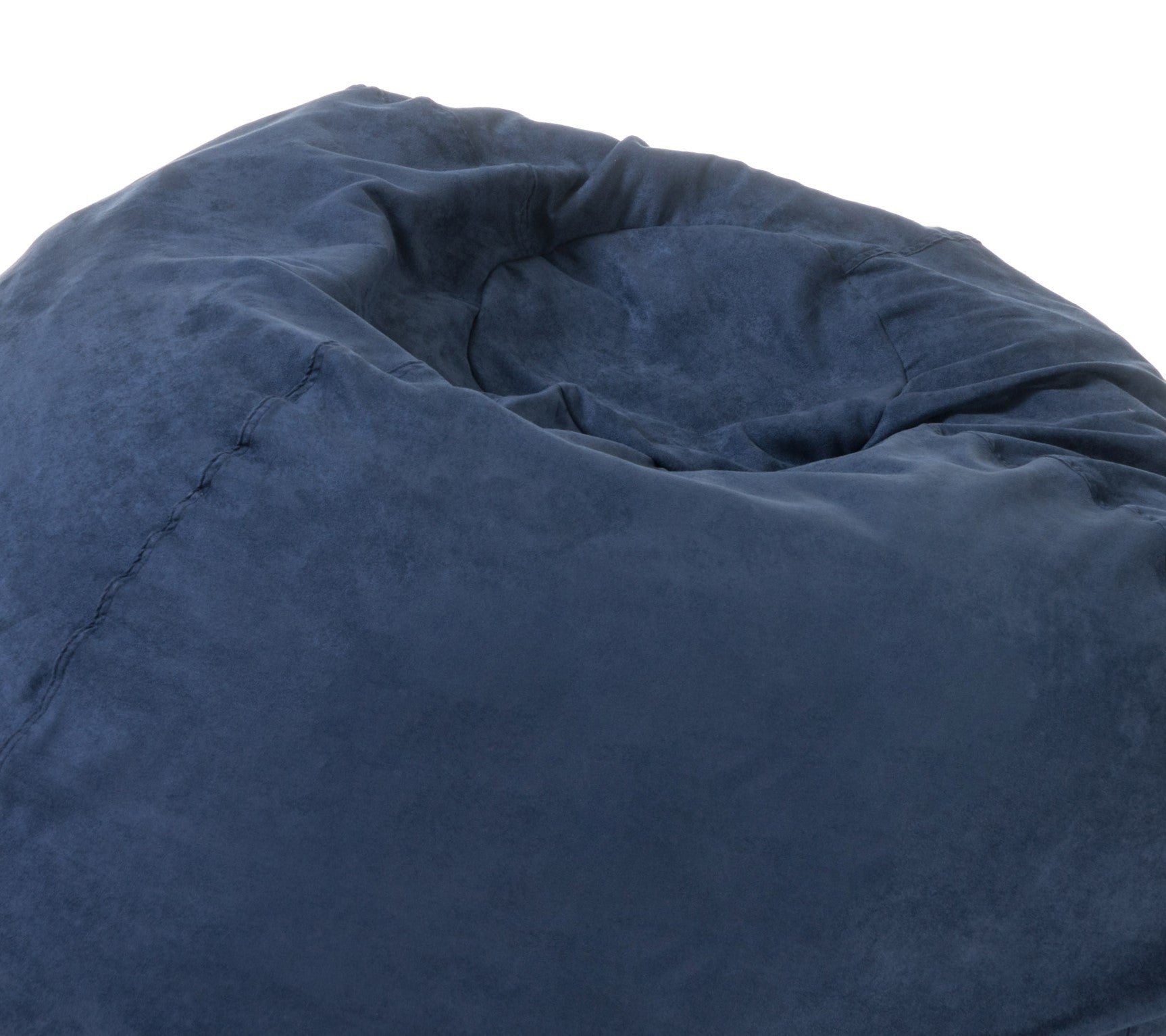 5-Foot Comfortable High-Density Shredded Foam Bean Bag Chair for Kids and Adults, with Removable Microsuede Cover, Ideal Reading and Bedroom Floor Lounge, Midnight Blue