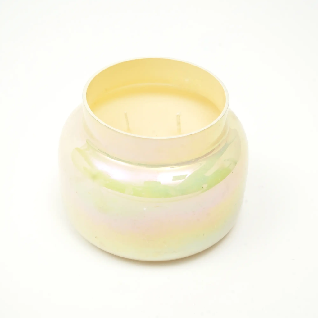 Scented Wax Candle Jar with Lid- Pastel Yellow