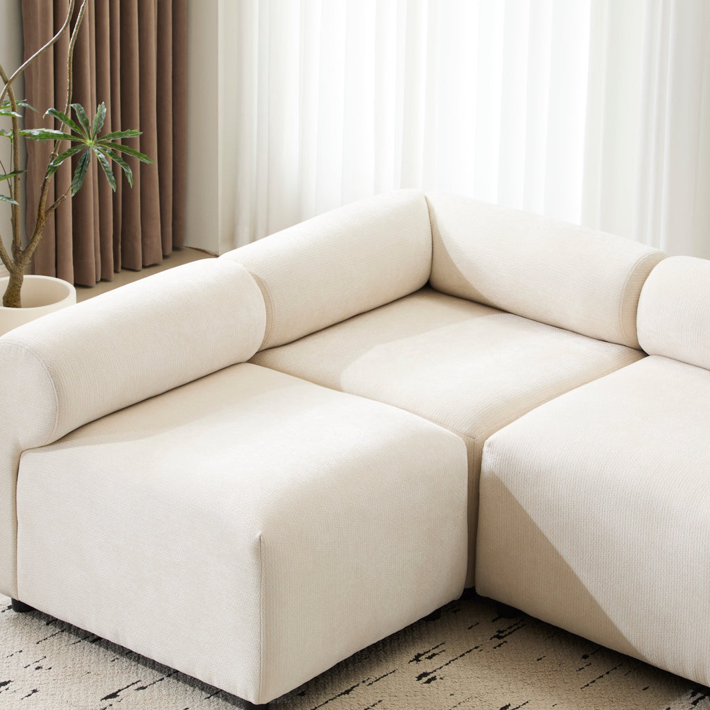 Evelyn 109 in.5-Piece L Shaped Modular Free Combination Sectional Sofa Couch for Living Rooms