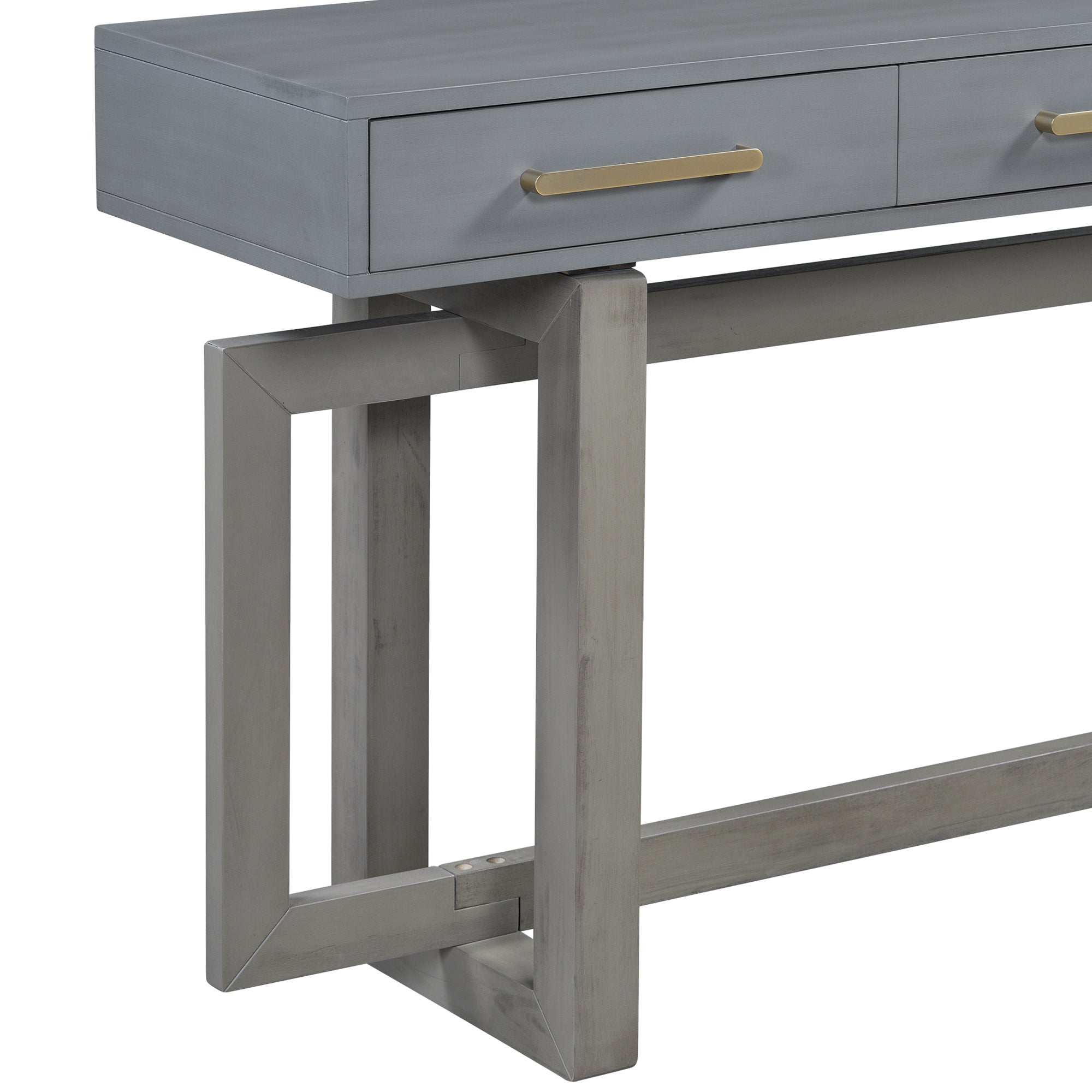 U_STYLE Elegant Console Table with Three Drawers, Extra Long Entryway Table for Entryway, Hallway, Living Room, Foyer, Corridor