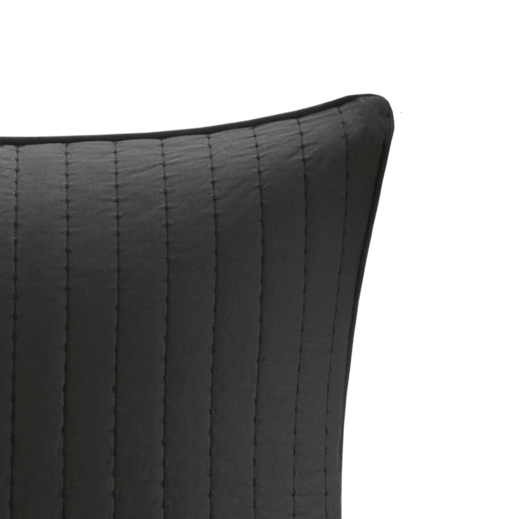 Cotton Quilted Euro Sham Black Euro Sham