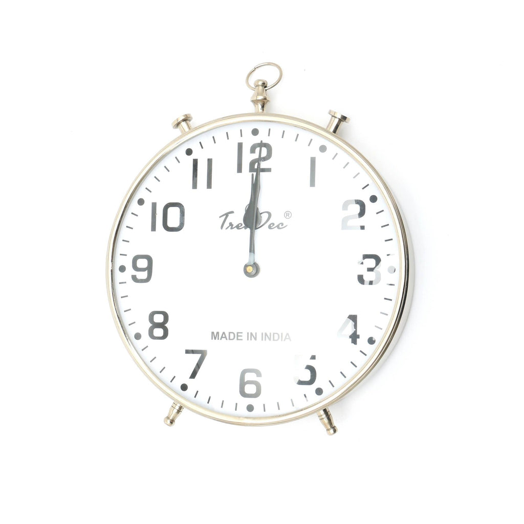 Decorative & Classic Aluminium Silver Table Clock-Desk clock