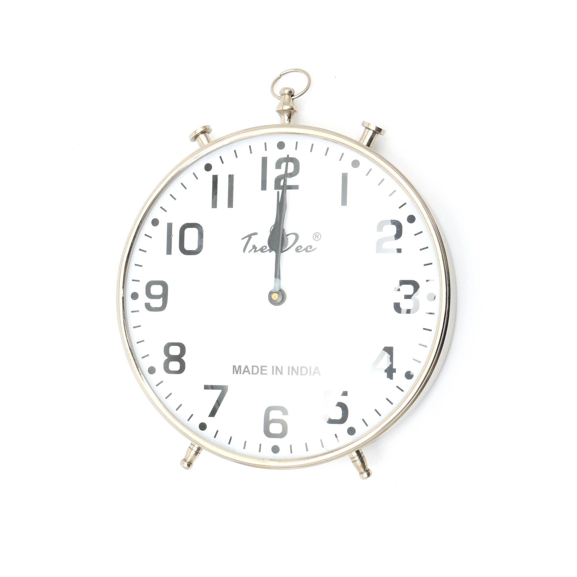 Decorative & Classic Aluminium Silver Table Clock-Desk clock