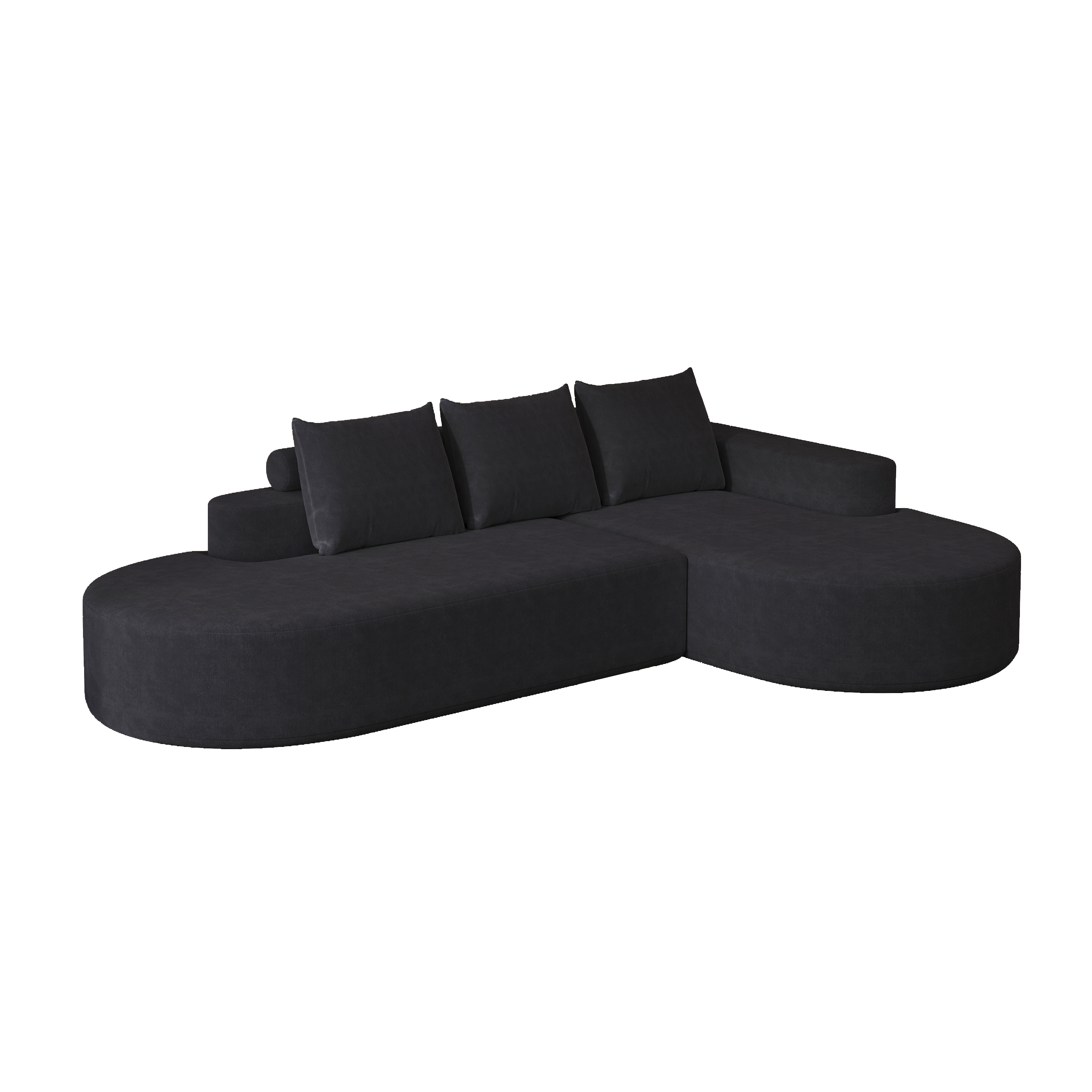 Modern Curved sofa ,Chenille Upholstered Sectional Sofa Couch Set,Modular 108.5' L Shaped Sectional Living Room Sofa Set With 3 Pillows,Free Combination Sofa Couch for Living Room,Bedroom