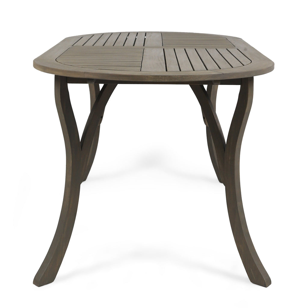 Acacia Wood 70' Dining Table - Stylish Gray Outdoor Table