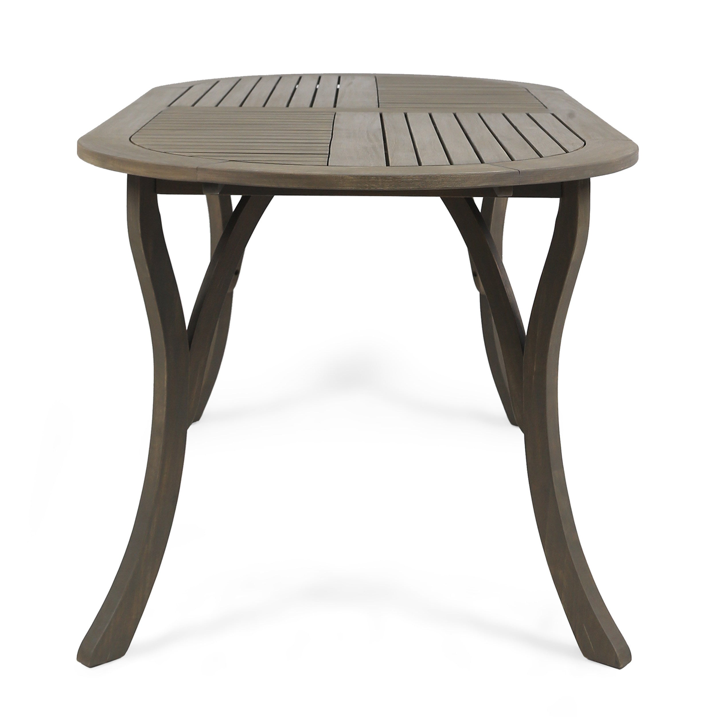 Acacia Wood 70' Dining Table - Stylish Gray Outdoor Table
