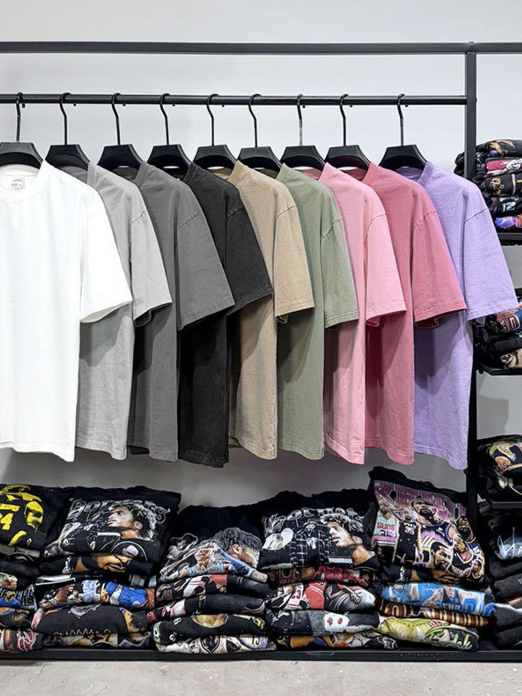 Round Neck Washed T-Shirt Plus Size