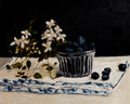 Blueberries And Clematis Prints