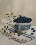 Blueberries and Clematis Sketch Print