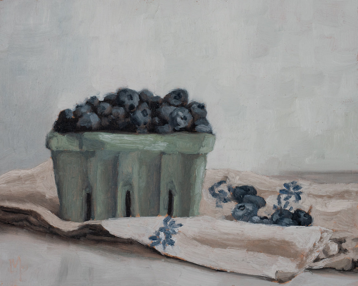 Blueberries In A Crate Print