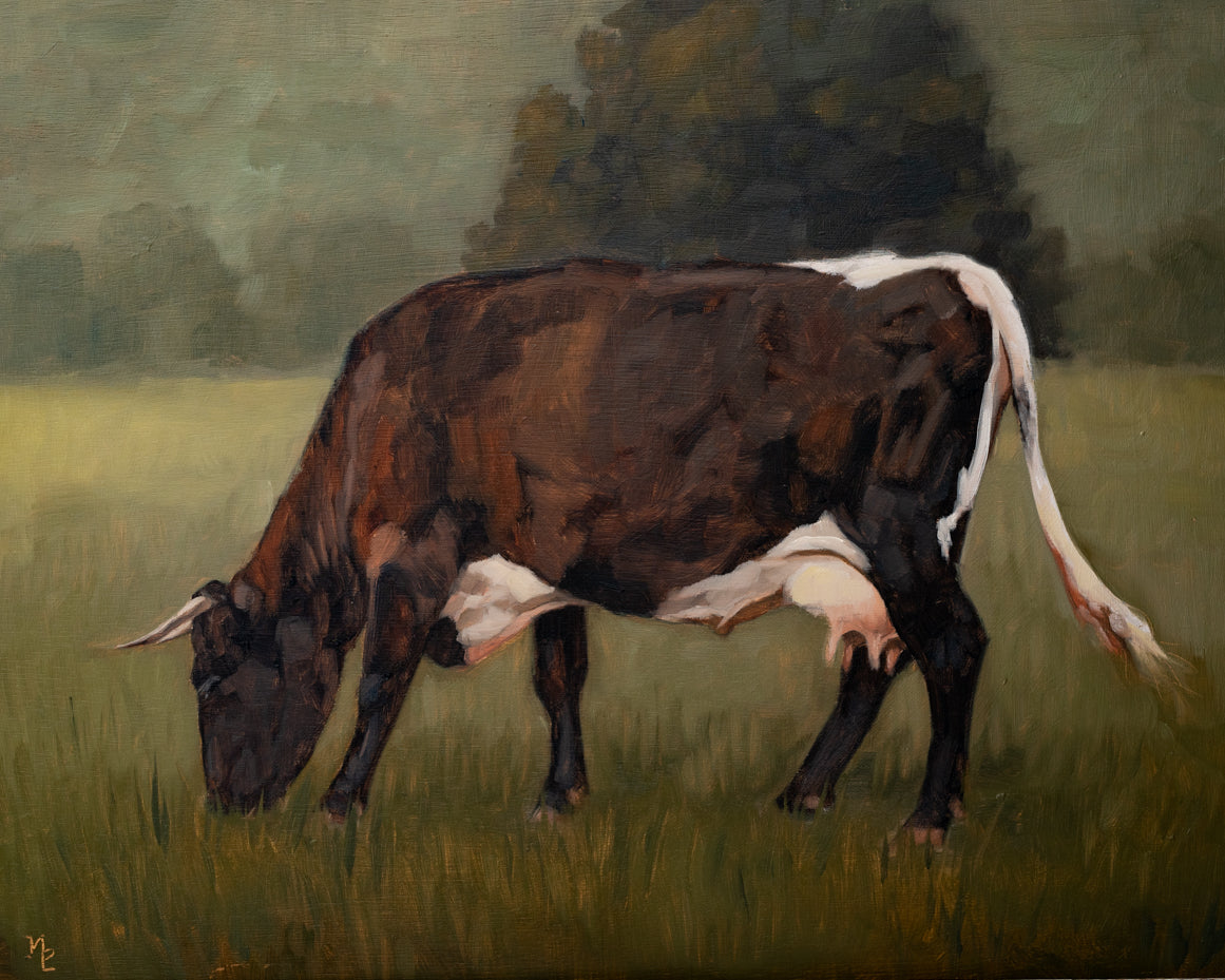 Brown Cotswold Cow Print