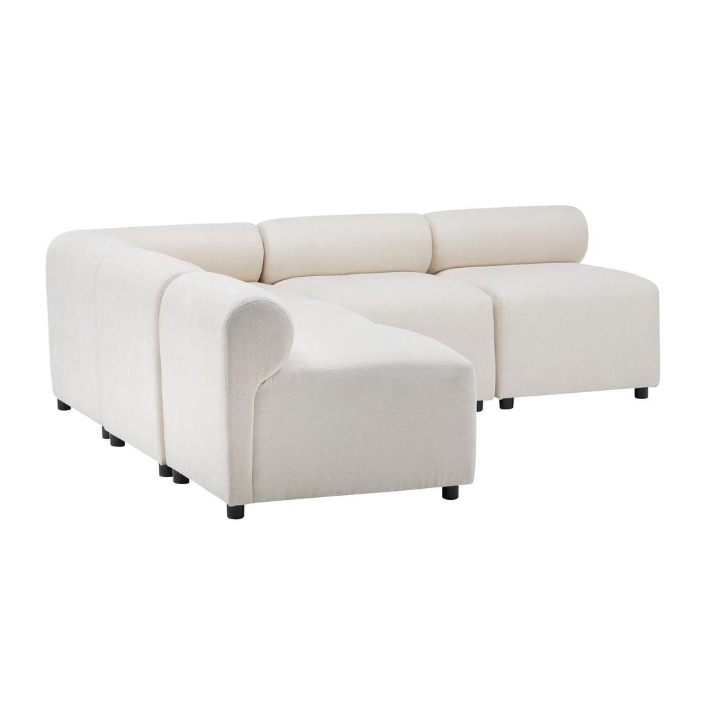 Evelyn 83 in.5-Piece V Shaped Modular Free Combination Sectional Sofa Couch for Living Rooms