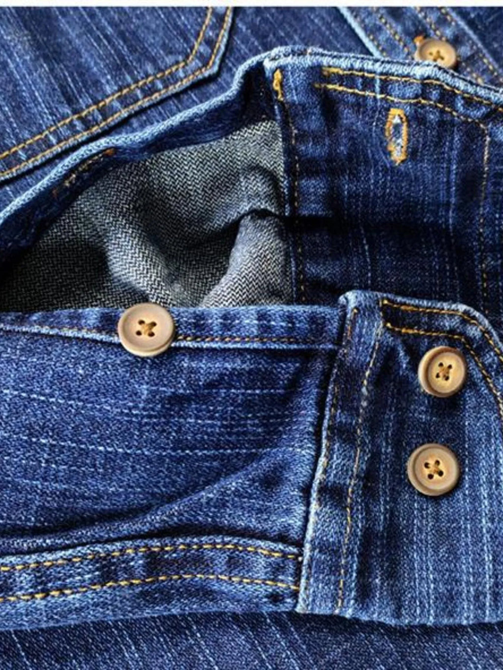 Button Up Long Sleeve Denim Shirt