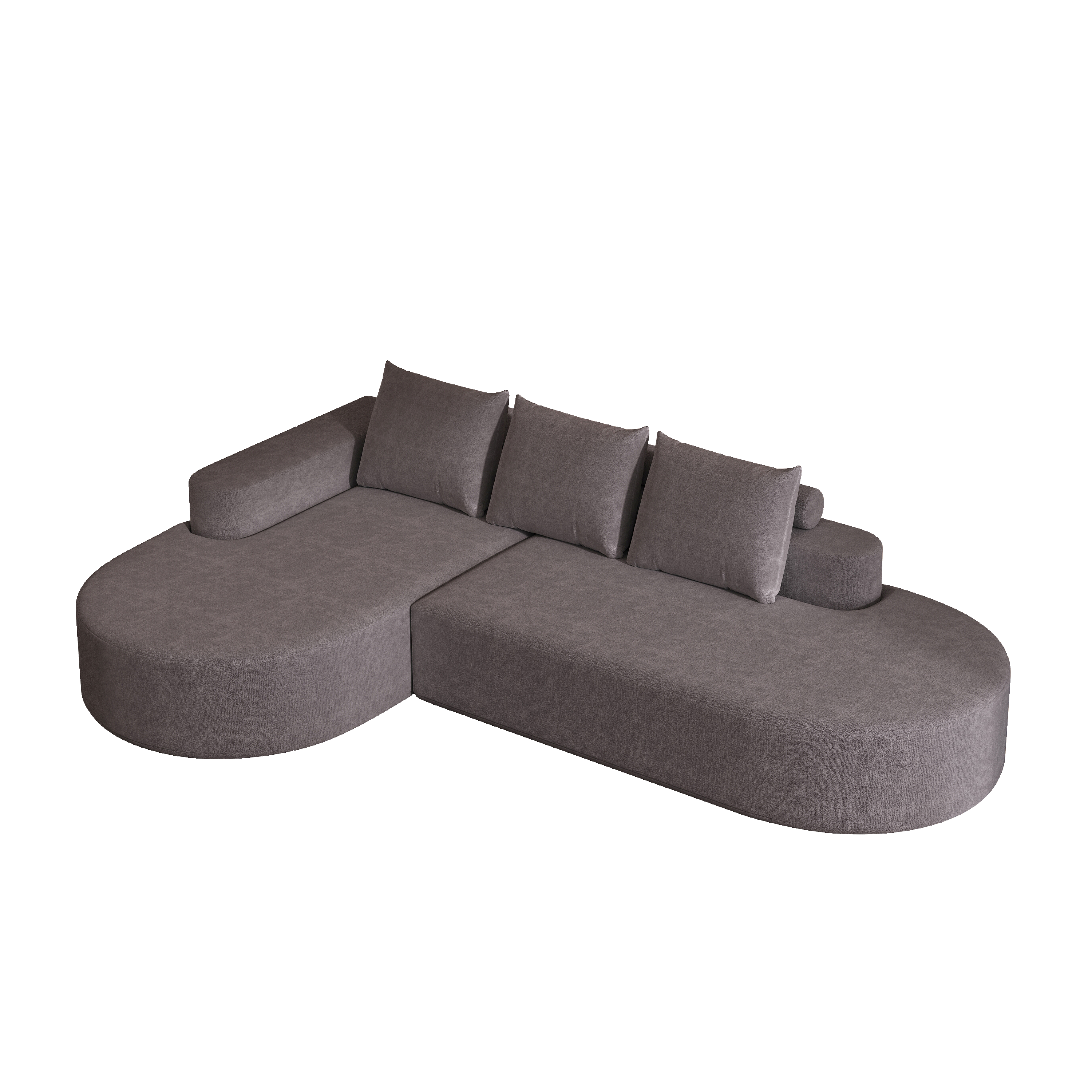 Modern Curved sofa ,Chenille Upholstered Sectional Sofa Couch Set,Modular 108.5' L Shaped Sectional Living Room Sofa Set With 3 Pillows,Free Combination Sofa Couch for Living Room,Bedroom