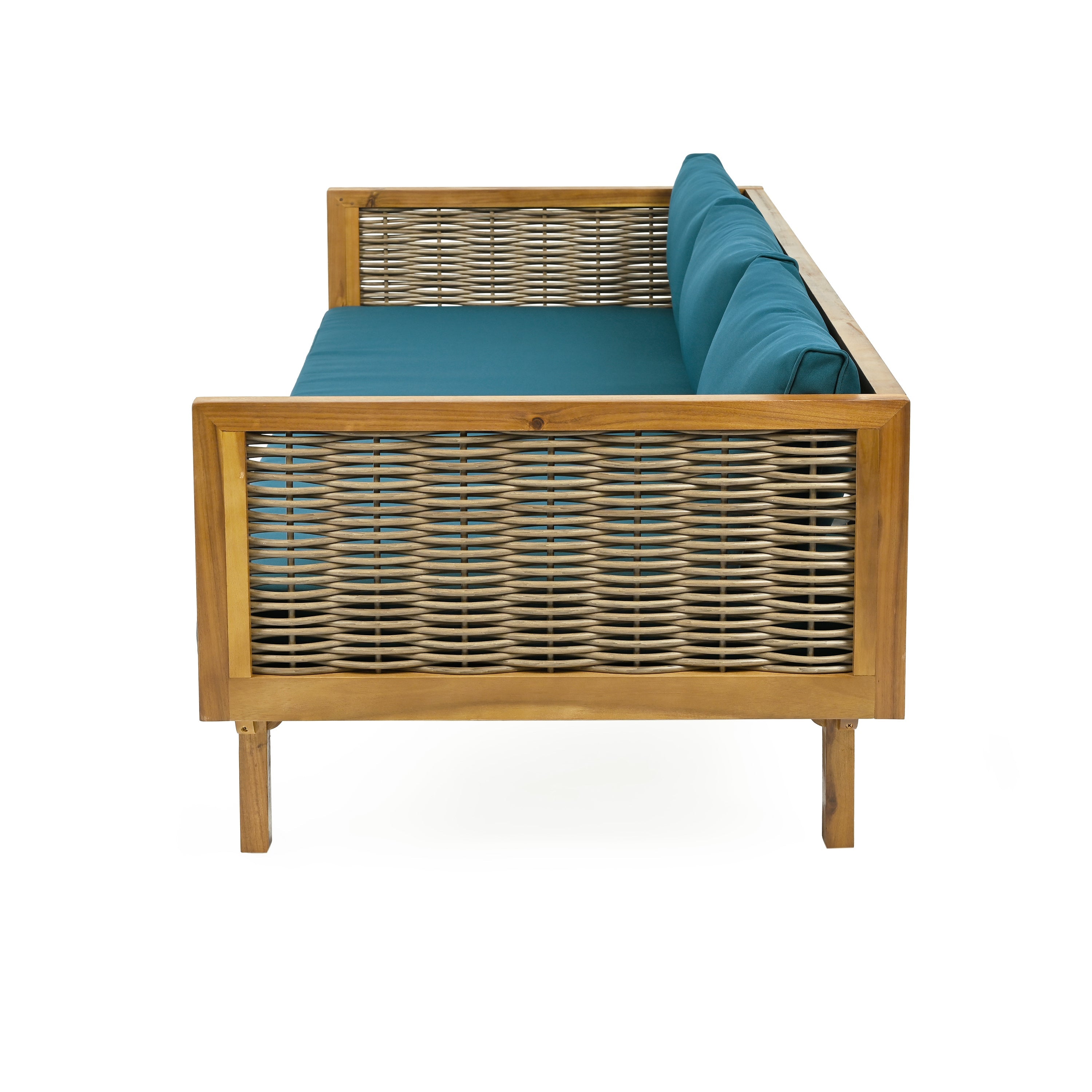 PATIO FURNITRE SETS : CLAREMONT 3 SEATER DAYBED + ACACIA WOOD TABLE