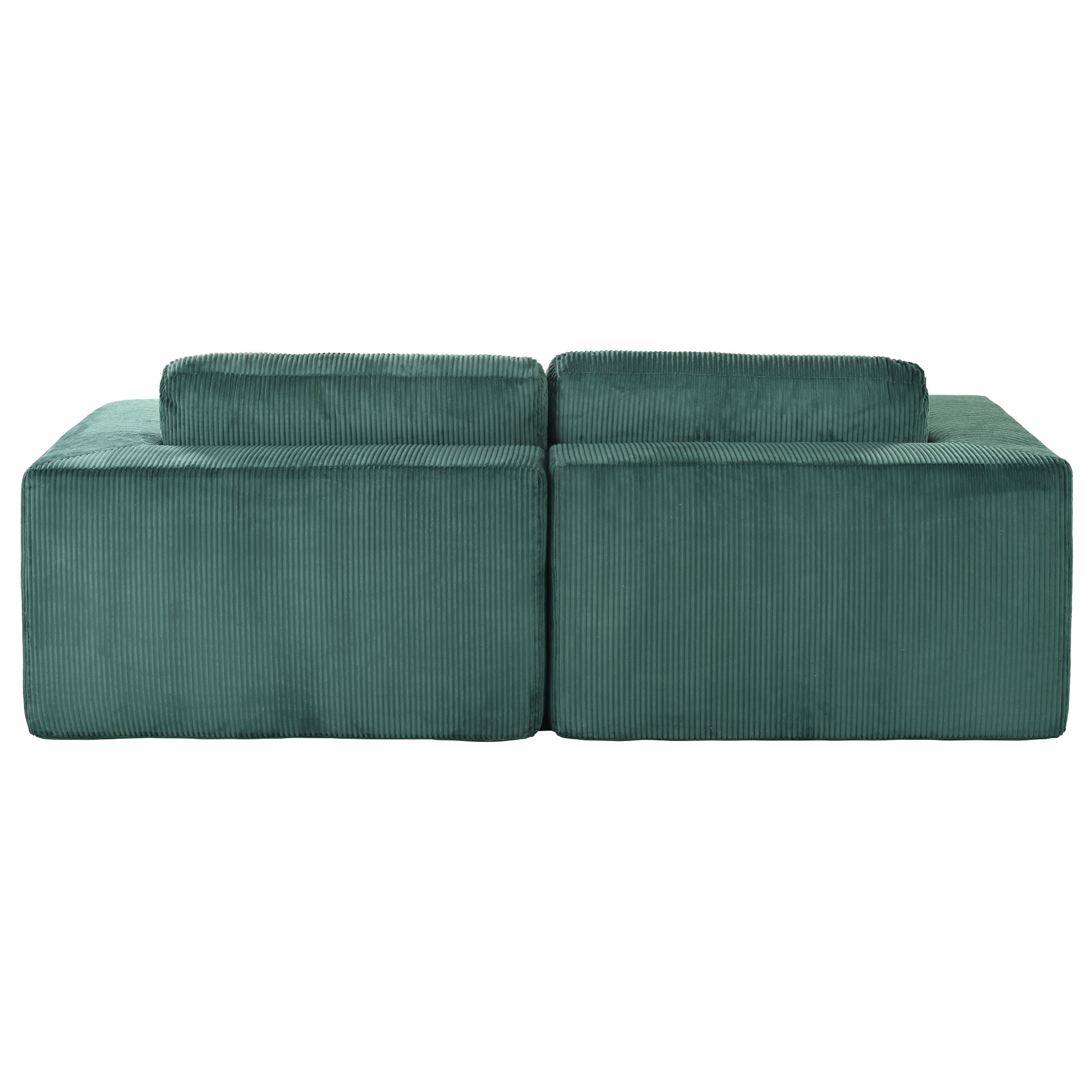 U_Style Corduroy Double Sofa Bed with 2 Pillows, Perfect for Living Rooms, Apartments, Offices