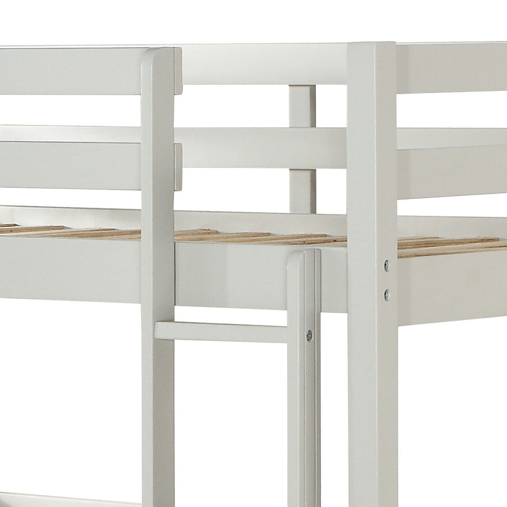 Light Grey Twin Triple Bunk Bed